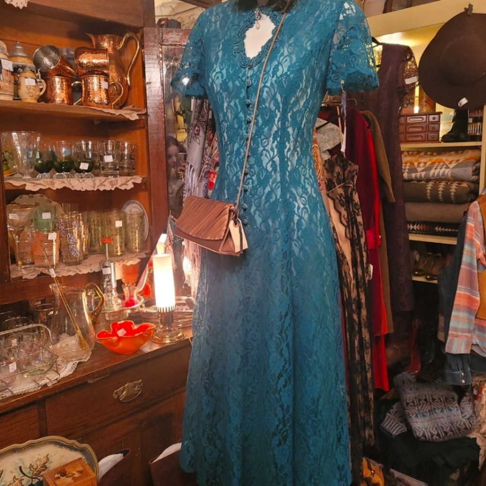 Green vintage dress